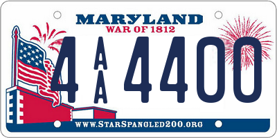 MD license plate 4AA4400