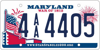 MD license plate 4AA4405