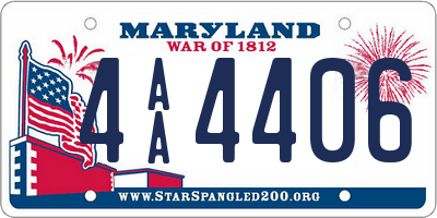 MD license plate 4AA4406