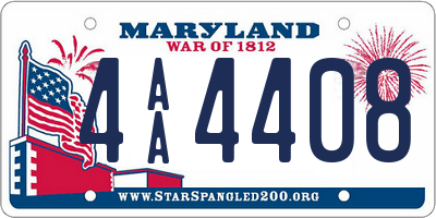 MD license plate 4AA4408