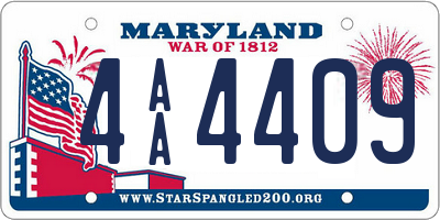 MD license plate 4AA4409