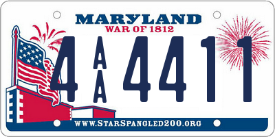 MD license plate 4AA4411