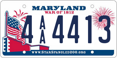 MD license plate 4AA4413