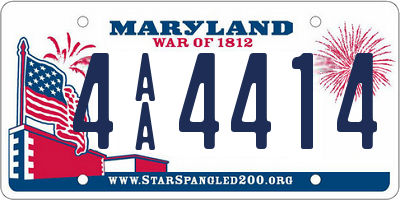 MD license plate 4AA4414