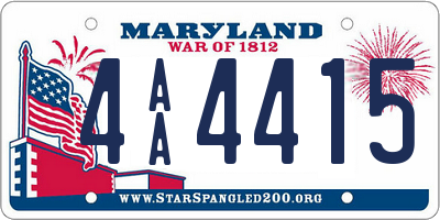 MD license plate 4AA4415