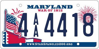 MD license plate 4AA4418