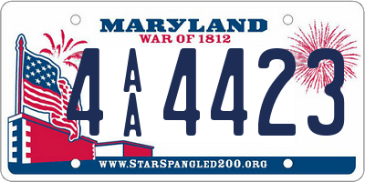 MD license plate 4AA4423