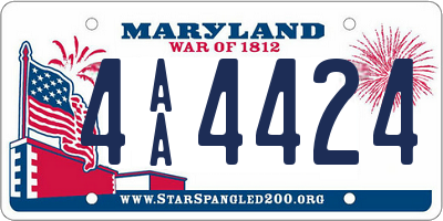 MD license plate 4AA4424