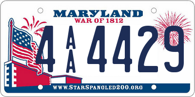 MD license plate 4AA4429