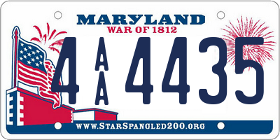 MD license plate 4AA4435