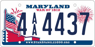 MD license plate 4AA4437