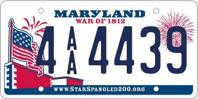 MD license plate 4AA4439