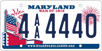 MD license plate 4AA4440