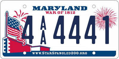 MD license plate 4AA4441