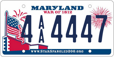 MD license plate 4AA4447