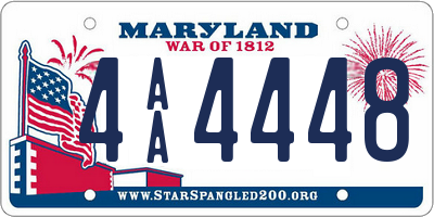 MD license plate 4AA4448