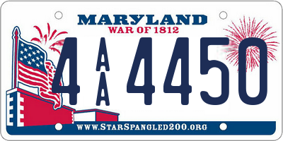 MD license plate 4AA4450