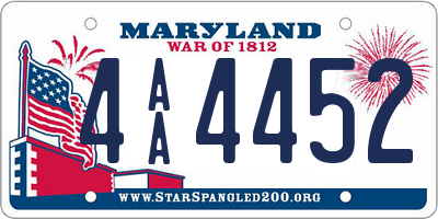 MD license plate 4AA4452