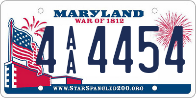 MD license plate 4AA4454