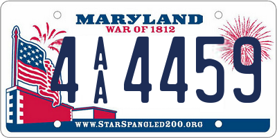 MD license plate 4AA4459