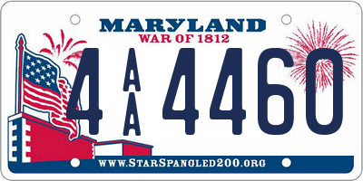 MD license plate 4AA4460