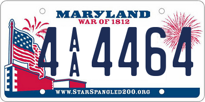 MD license plate 4AA4464