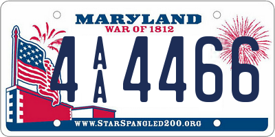 MD license plate 4AA4466