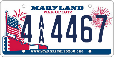 MD license plate 4AA4467