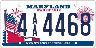 MD license plate 4AA4468