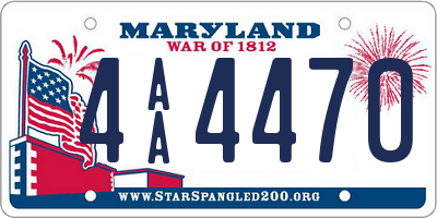 MD license plate 4AA4470