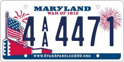 MD license plate 4AA4471