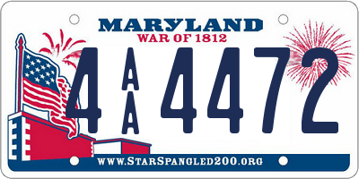 MD license plate 4AA4472