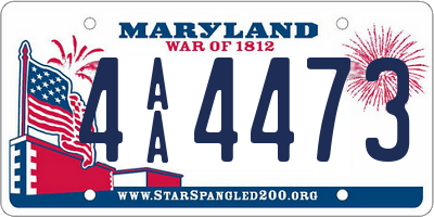 MD license plate 4AA4473