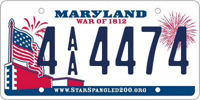 MD license plate 4AA4474