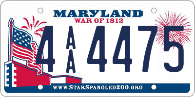 MD license plate 4AA4475