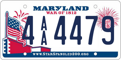 MD license plate 4AA4479