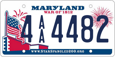 MD license plate 4AA4482