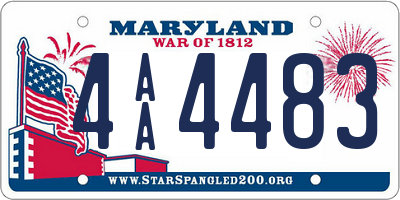 MD license plate 4AA4483