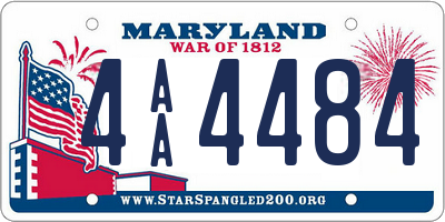 MD license plate 4AA4484