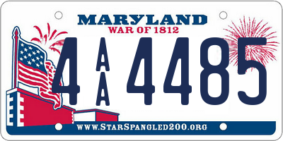 MD license plate 4AA4485