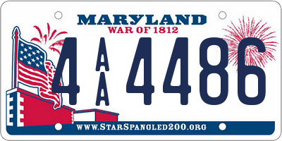 MD license plate 4AA4486