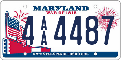 MD license plate 4AA4487