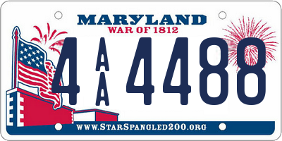 MD license plate 4AA4488