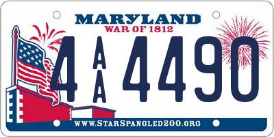 MD license plate 4AA4490