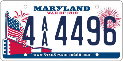 MD license plate 4AA4496