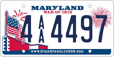 MD license plate 4AA4497