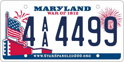 MD license plate 4AA4499