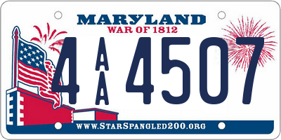 MD license plate 4AA4507