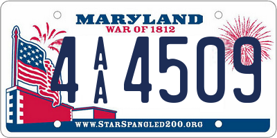 MD license plate 4AA4509