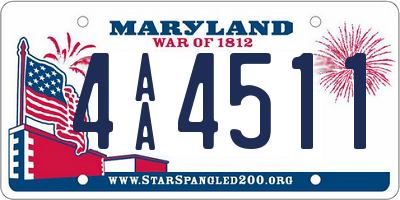 MD license plate 4AA4511